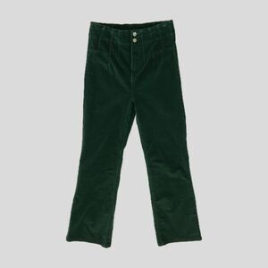 Avec Les Filles Green High Waist Classic Corduroy Pants Womens Size 12